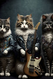 Tablou canvas - Rockband cat