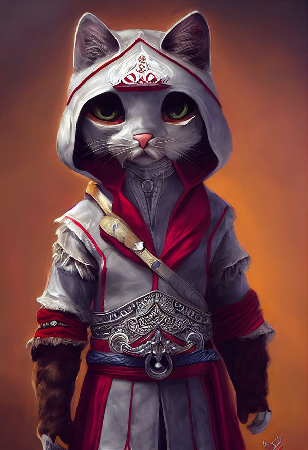 Tablou canvas - Samurai cat