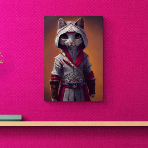Tablou canvas - Samurai cat