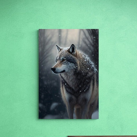 Tablou canvas - Snowy wolf