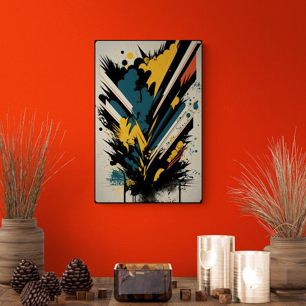 Tablou canvas - Splash of blue and yellow abstract