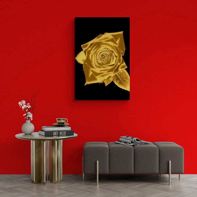 Tablou canvas - Trandafir gold