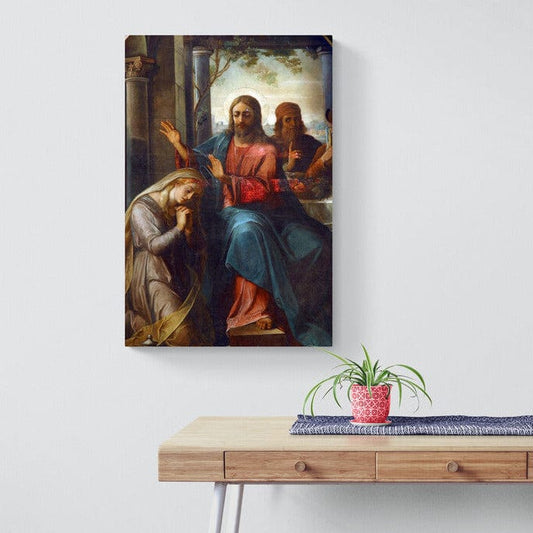 Tablou Canvas - Isus Binecuvantand Femeia