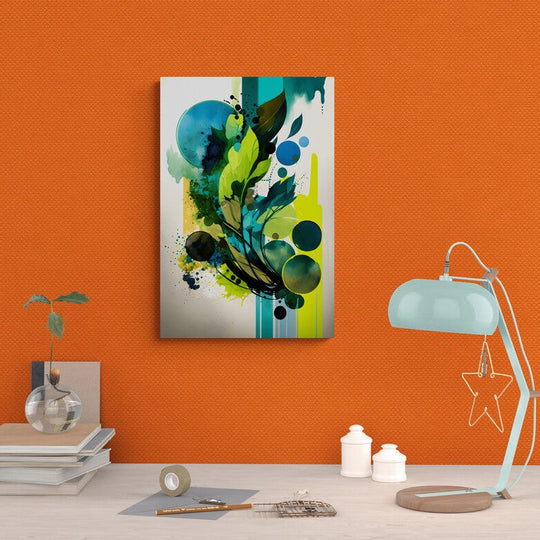 Tablou canvas - Verde si albastru abstract