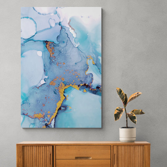 Tablou canvas - Abstract de nunate bleumarin