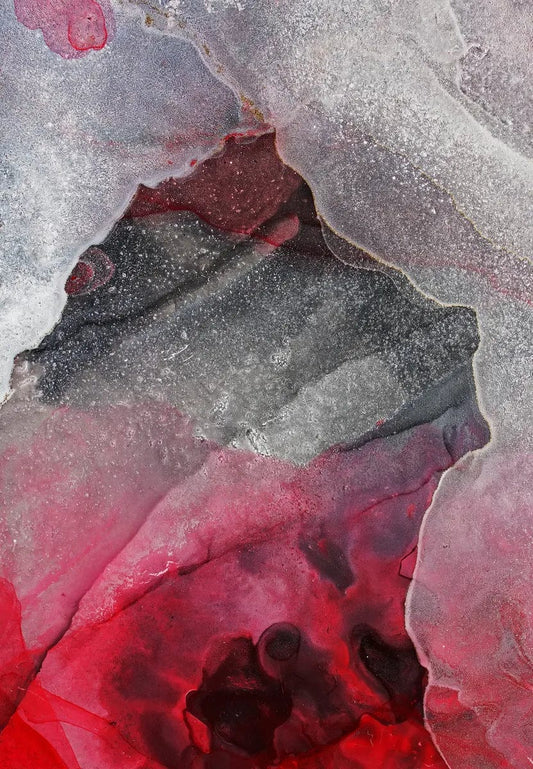 Tablou Canvas - Eleganta Abstracta Rosu si Gri
