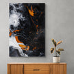 Tablou canvas - Abstract negru-oranj