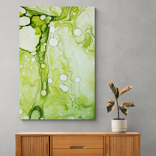 Tablou canvas - Abstract pelicule cerneala verde