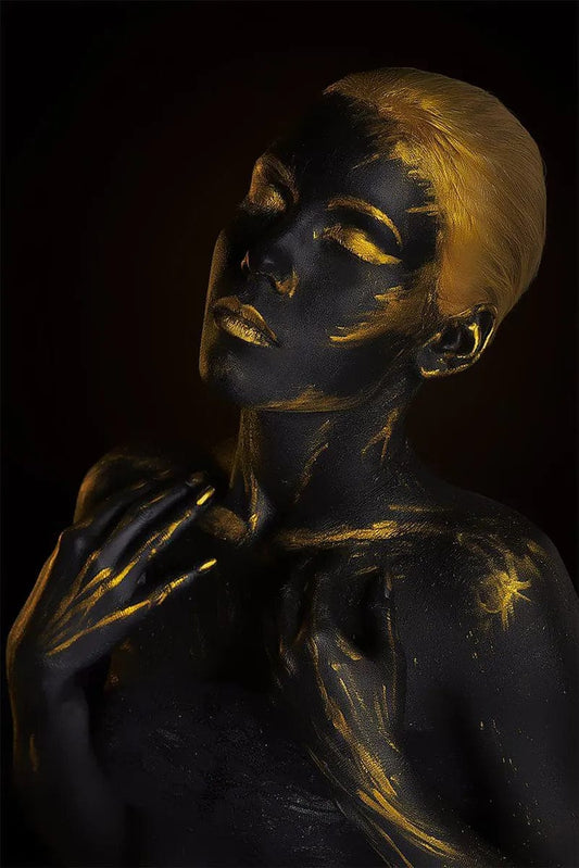 Tablou Canvas - Gold & Black 84