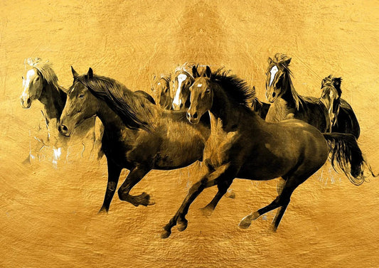 Tablou Canvas - Gold&Black 39