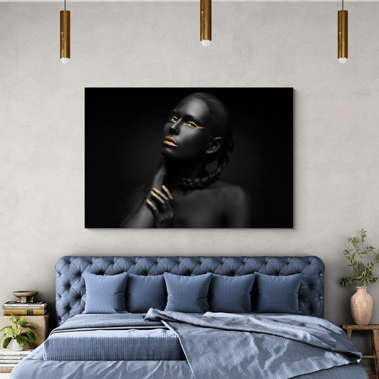 Tablou Canvas - Gold & Black Elegance
