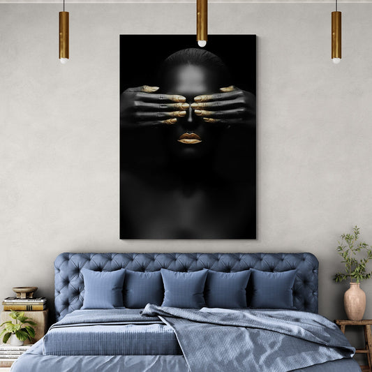 Tablou Canvas - Gold & Black Elegance
