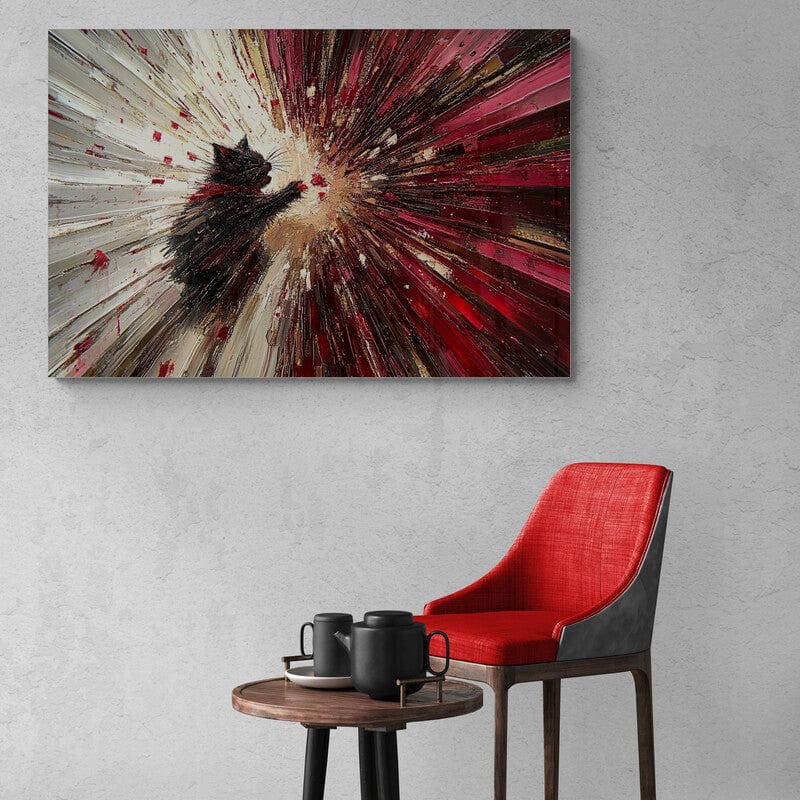 Tablou Canvas - Eleganta Moderna a Pisicii Atomica