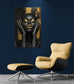 Tablou Canvas - Femeie Africana cu Buze si Pleoape de Aur