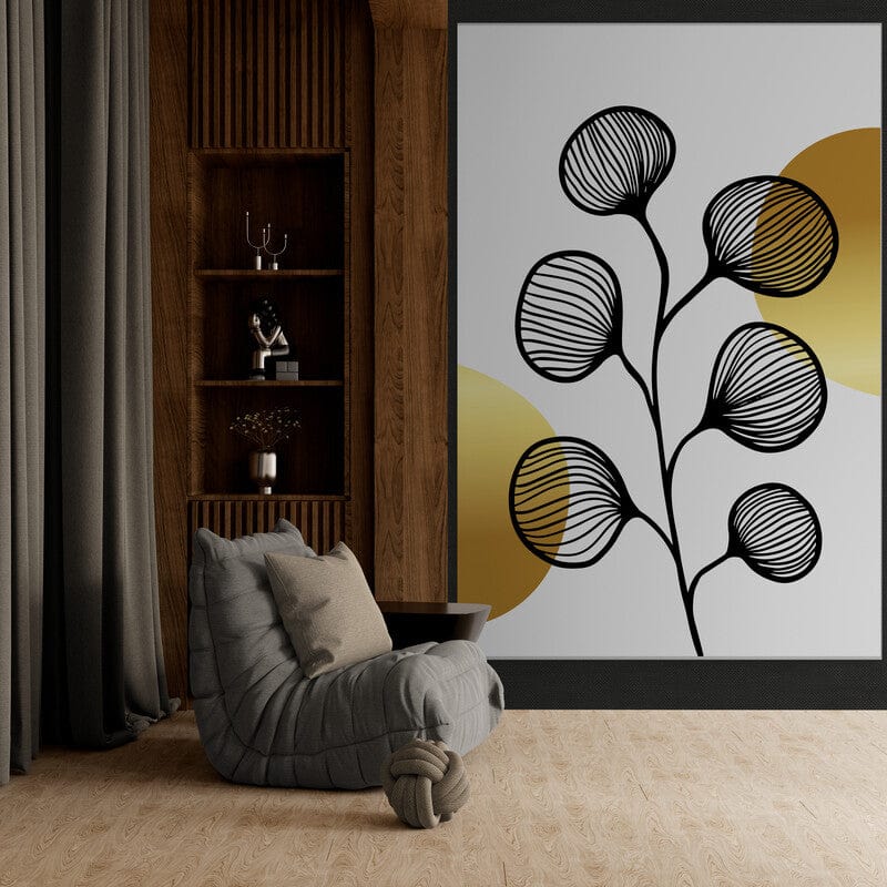 Tapet textil  1,5 X 2 m "Frunze abstract"