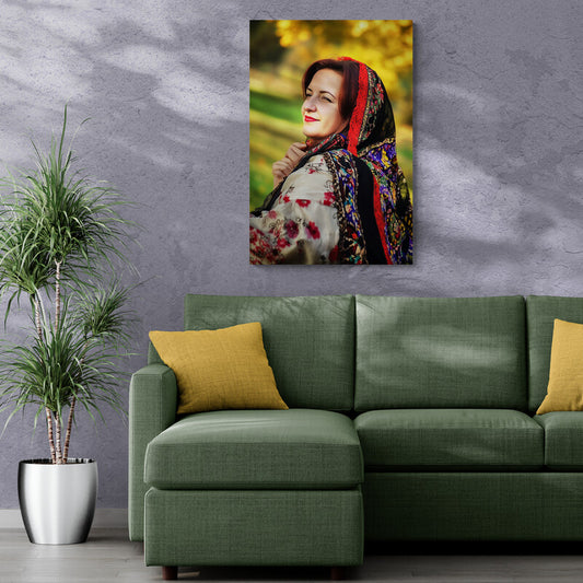 Tablou pe sticla personalizat, tip portret