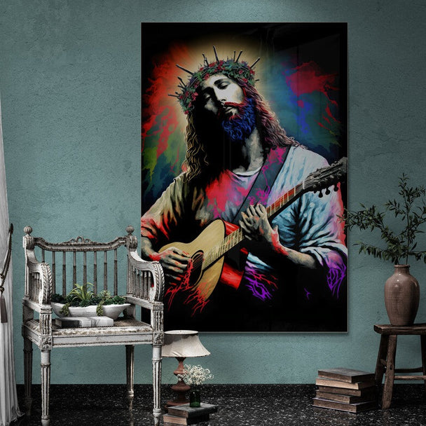 Tablou Canvas - Isus cu chitara