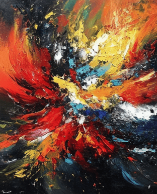 Tablou Canvas - Armonie Abstracta Multicolora