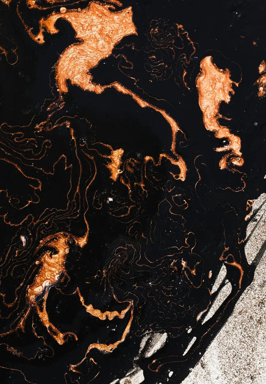Tablou Negru-Oranj Abstract