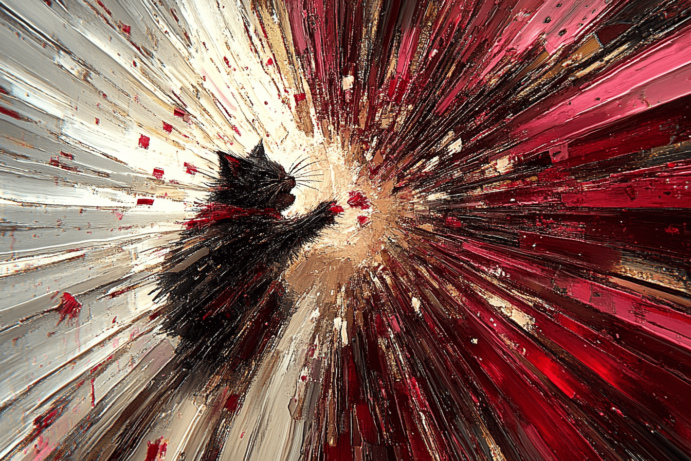 Tablou Canvas - Eleganta Moderna a Pisicii Atomica