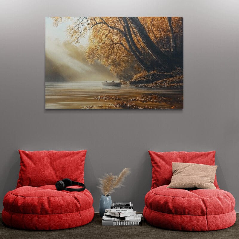 Tablou canvas - Barca pe rau