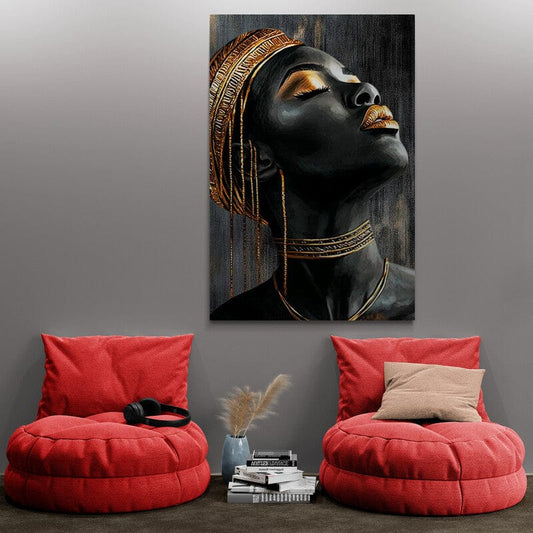 Tablou Canvas - Cu Aur pe Cap