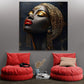Tablou Canvas - Printesa africana cu buze rosii