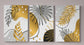 Set 3 Tablouri canvas - Abstract gold 2 - Cameradevis.ro