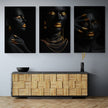 Set 3 Tablouri canvas - Trio gold black - Cameradevis.ro