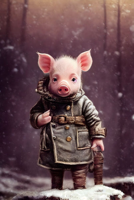 Tablou canvas - A cartoon pig - Cameradevis.ro