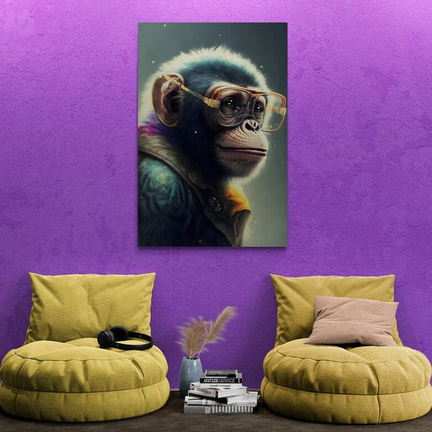 Tablou canvas - A hippie monkey - Cameradevis.ro