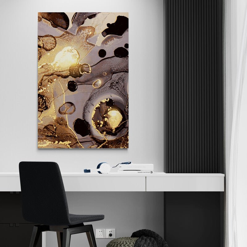 Tablou canvas - Abstract black&gold 3 - Cameradevis.ro