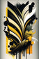 Tablou canvas - Abstract galben cu negru - Cameradevis.ro