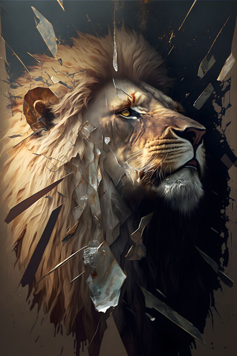 Tablou canvas - Abstract lion - Cameradevis.ro