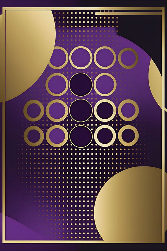 Tablou canvas - Abstract violet si gold - Cameradevis.ro