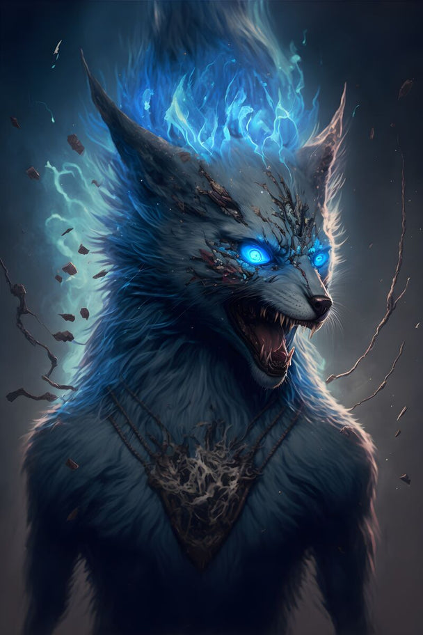 Tablou canvas - Angry wolf - Cameradevis.ro