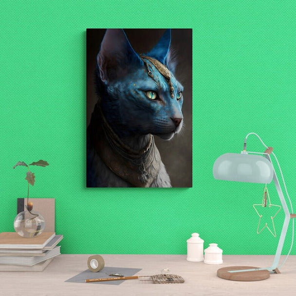 Tablou canvas - Blue cat - Cameradevis.ro