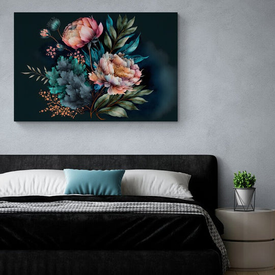 Tablou canvas - Buchet floral abstract - Cameradevis.ro