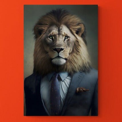 Tablou canvas - Business lion - Cameradevis.ro