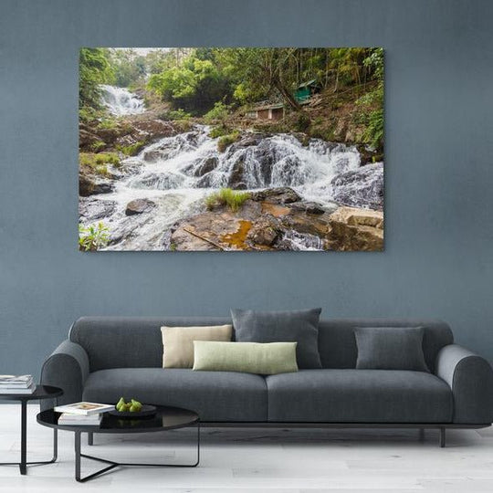 Tablou canvas - Cascada pe parau de munte - Cameradevis.ro