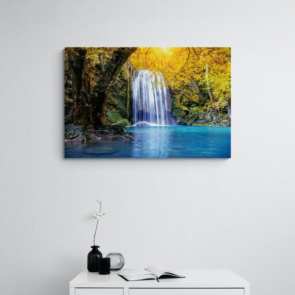 Tablou canvas - Cascada pe rau - Cameradevis.ro