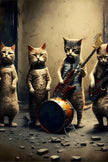 Tablou canvas - Cat band - Cameradevis.ro