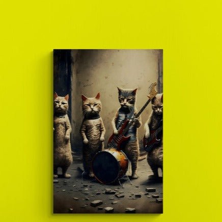 Tablou canvas - Cat band - Cameradevis.ro