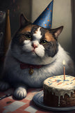 Tablou canvas - Cat birthday - Cameradevis.ro