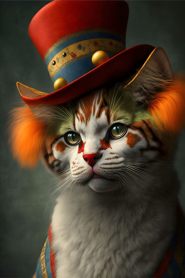 Tablou canvas - Circus cat - Cameradevis.ro