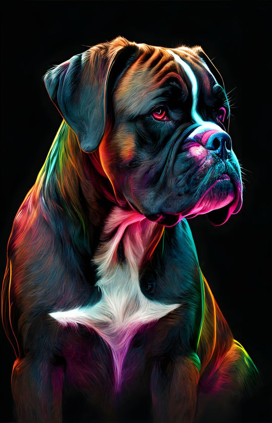 Tablou canvas - Colorful dog - Cameradevis.ro