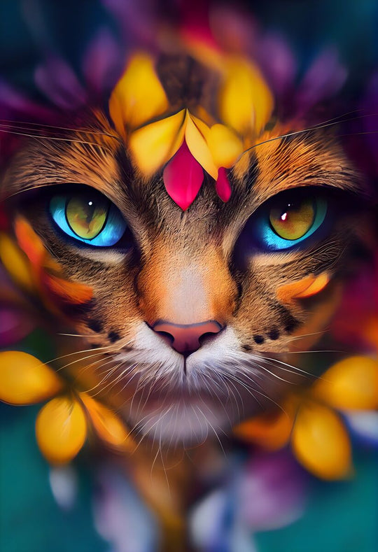 Tablou canvas - Colorful kitty - Cameradevis.ro