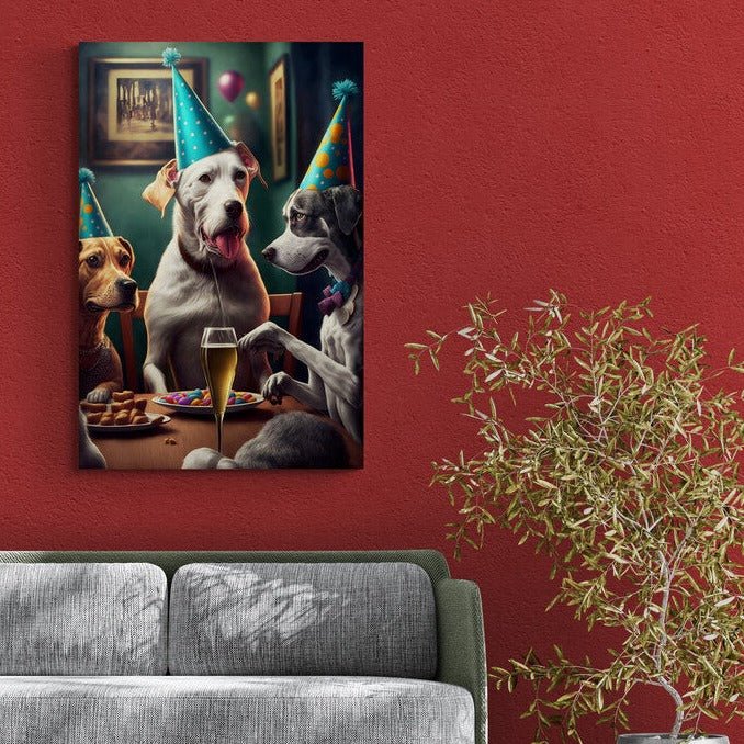 Tablou canvas - Dog party - Cameradevis.ro