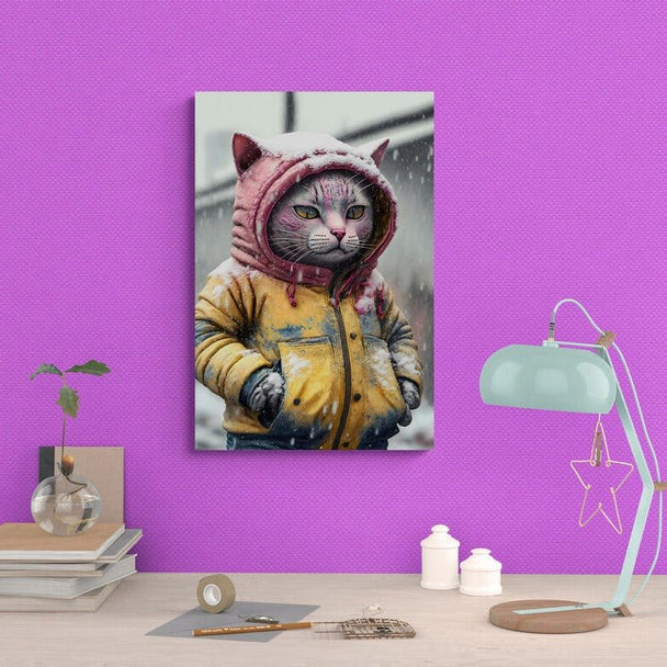 Tablou canvas - Dressed cat - Cameradevis.ro