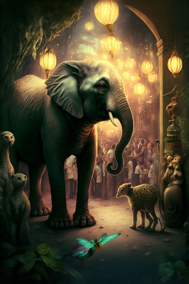 Tablou canvas - Fantasy elephant - Cameradevis.ro